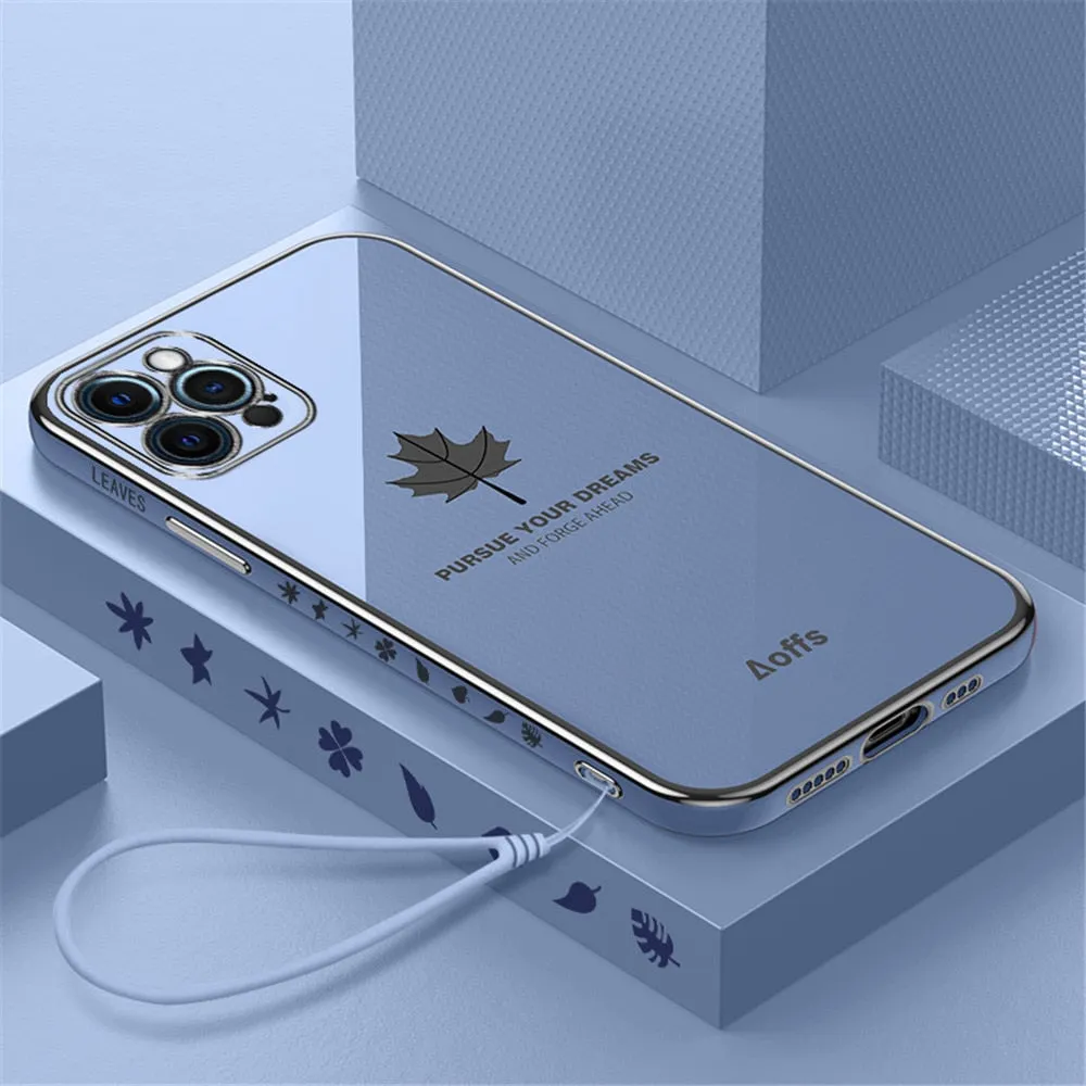 Anymob iPhone White Electroplated Soft Cover Square Edge Bumper Phone Case