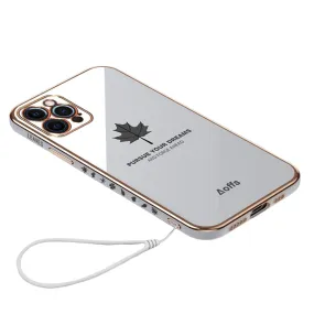 Anymob iPhone White Electroplated Soft Cover Square Edge Bumper Phone Case