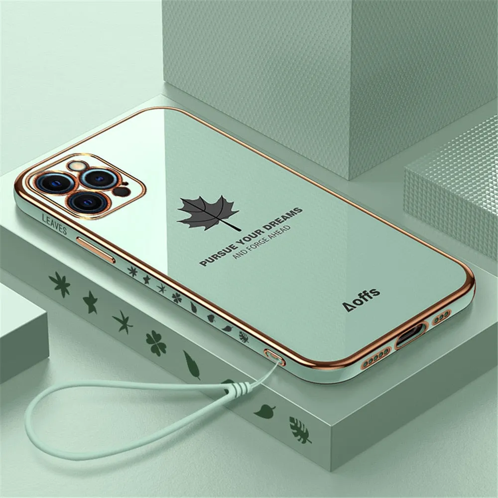 Anymob iPhone White Electroplated Soft Cover Square Edge Bumper Phone Case