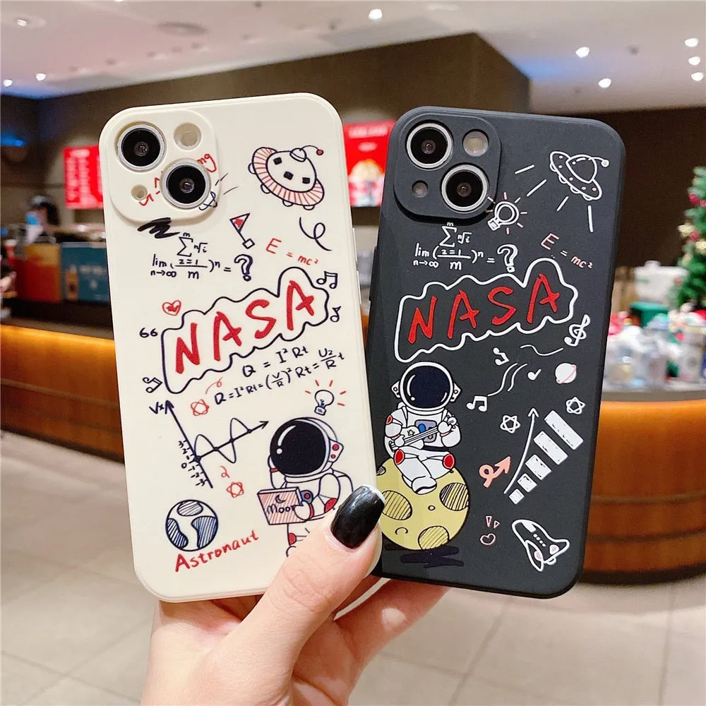 Anymob iPhone Yellow Astronaut Case Cartoon Soft Cover