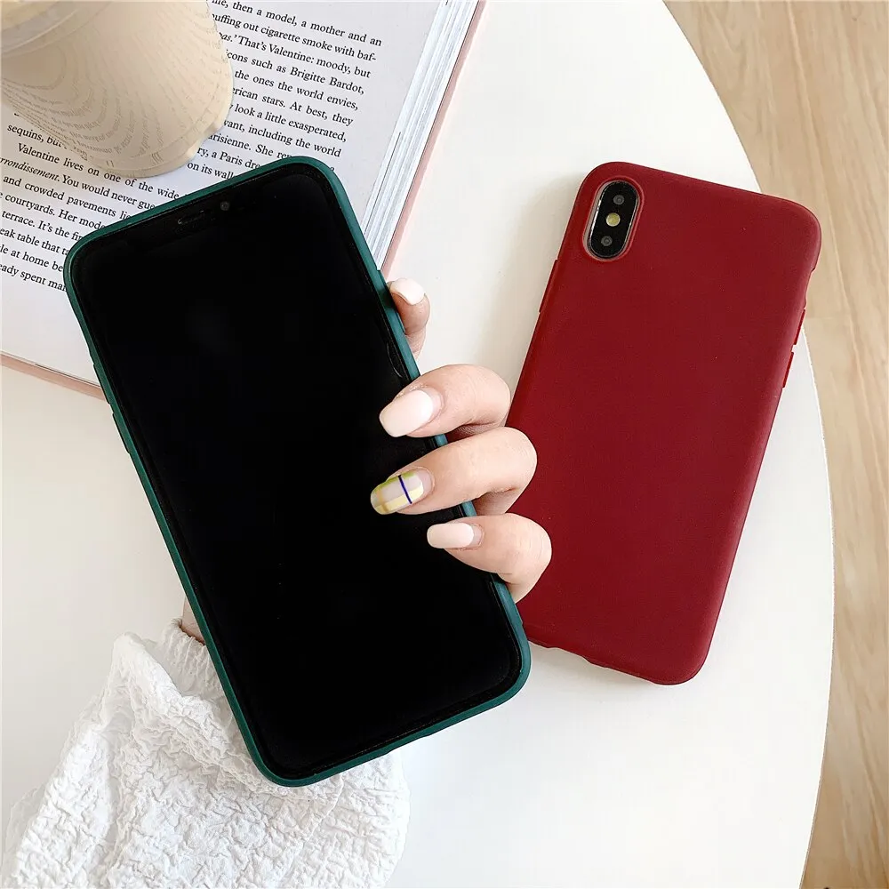 Anymob Red iPhone Silicone Case Cover Bag Shell