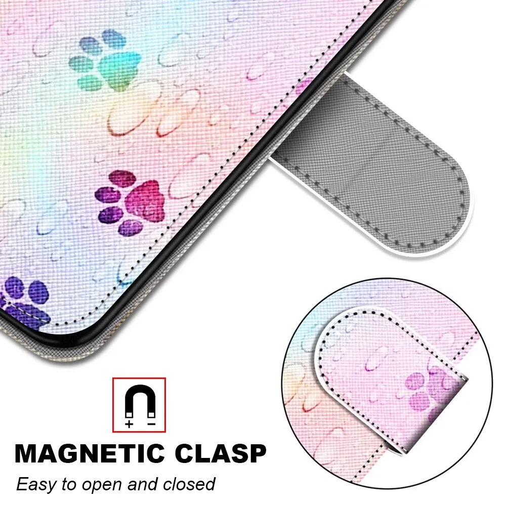 Anymob Samsung Abstract Rose Magnetic Flip Leather Phone Case