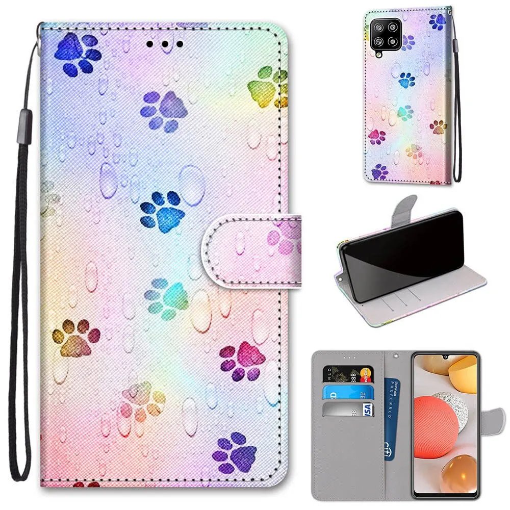 Anymob Samsung Abstract Rose Magnetic Flip Leather Phone Case