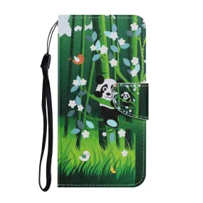 Anymob Samsung Bamboo Panda Painted Case Flip Wallet Leather Phone Cover