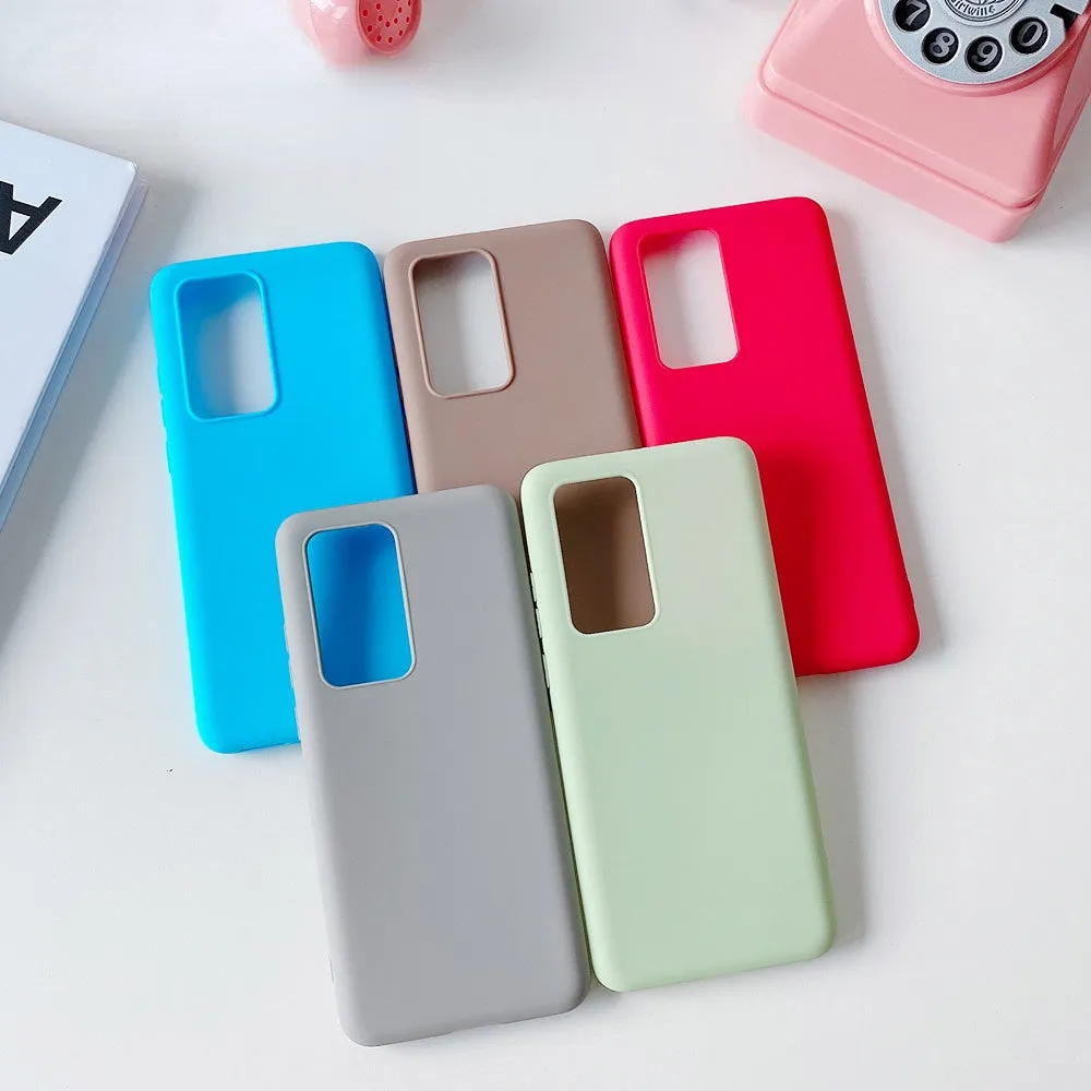 Anymob Samsung Brown Candy Color Phone Case Silicone Back Cover