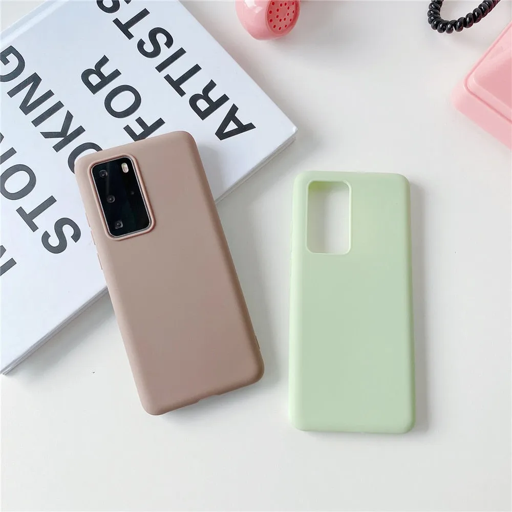 Anymob Samsung Brown Candy Color Phone Case Silicone Back Cover