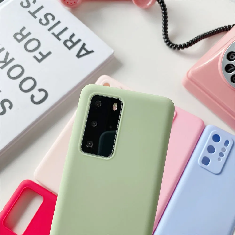Anymob Samsung Brown Candy Color Phone Case Silicone Back Cover