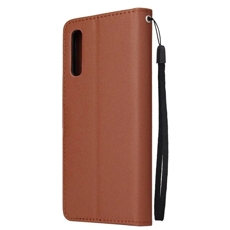 Anymob Samsung Dark Blue Leather Case Flip Wallet Phone Cover