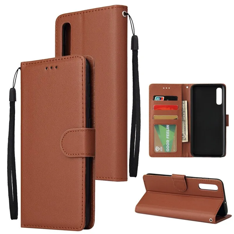 Anymob Samsung Dark Blue Leather Case Flip Wallet Phone Cover