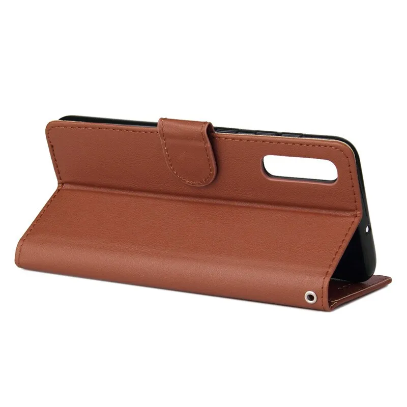 Anymob Samsung Dark Blue Leather Case Flip Wallet Phone Cover