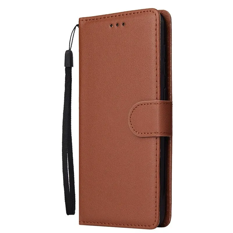 Anymob Samsung Dark Blue Leather Case Flip Wallet Phone Cover
