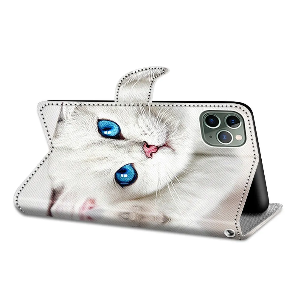 Anymob Samsung Puppy Cute Animal Painted Leather Phone Case Flip Wallet Phone Bag Cover
