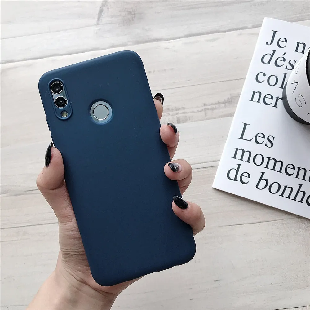 Anymob Xiaomi Dark Blue Silicone Case Soft TPU Phone Back Cover