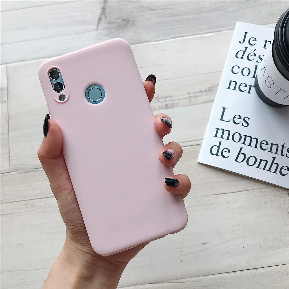 Anymob Xiaomi Light Pink Silicone Case Soft TPU Phone Back Cover