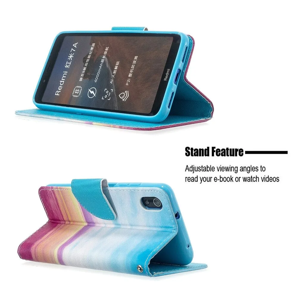 Anymob Xiaomi Redmi Leather Case Flip Fashionable Peony Flowers Cover Wallet