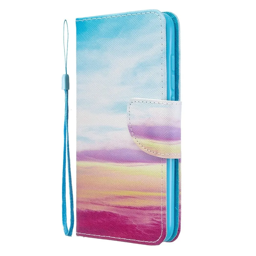 Anymob Xiaomi Redmi Leather Case Flip Fashionable Peony Flowers Cover Wallet
