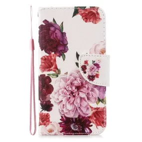 Anymob Xiaomi Redmi Leather Case Flip Fashionable Peony Flowers Cover Wallet