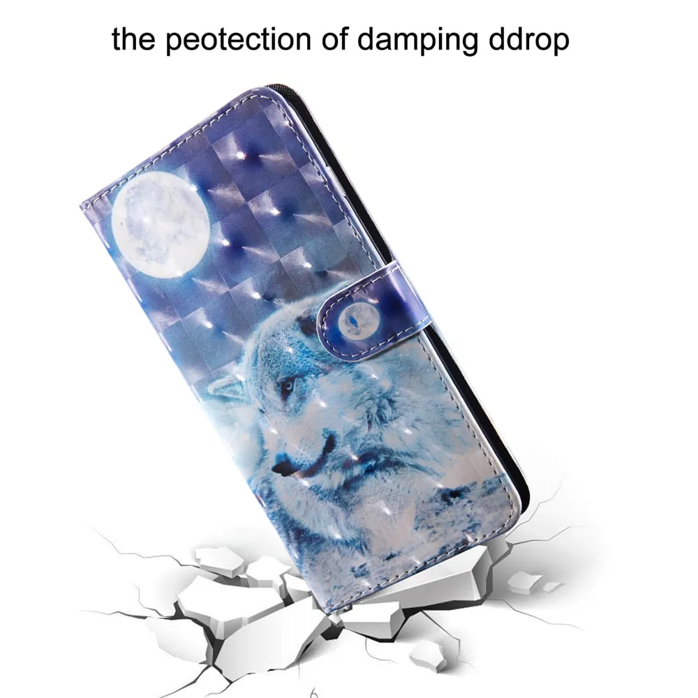Anymob Xiaomi Redmi Phone Case Owl Leather Flip Wallet Cover
