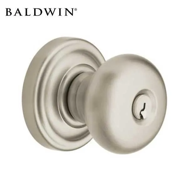 Baldwin Estate - 5205 Classic Knob Set - 5048 Circle Rose - Optional Finish - Entrance - Grade 2