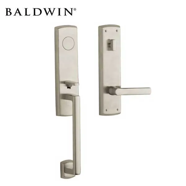Baldwin Estate - 85387.RFD - Soho Lever Handleset - Full Dummy - 056 - Lifetime Satin Nickel - Grade 2 - RH