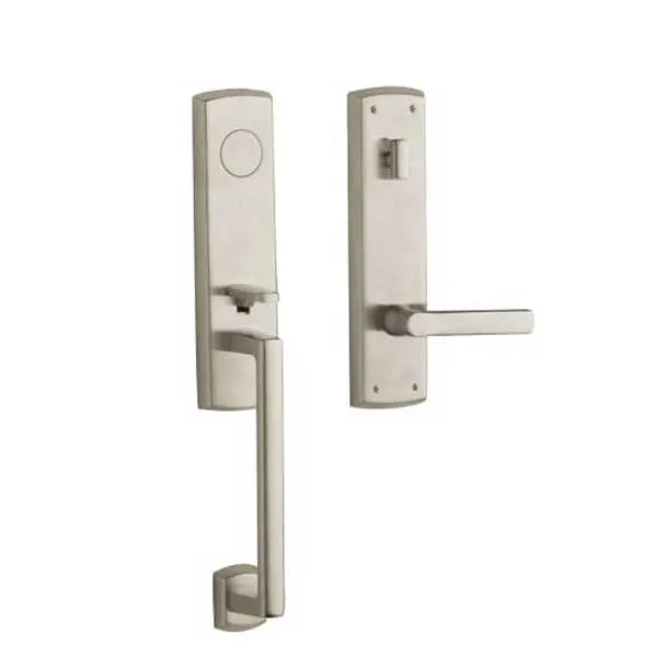 Baldwin Estate - 85387.RFD - Soho Lever Handleset - Full Dummy - 056 - Lifetime Satin Nickel - Grade 2 - RH