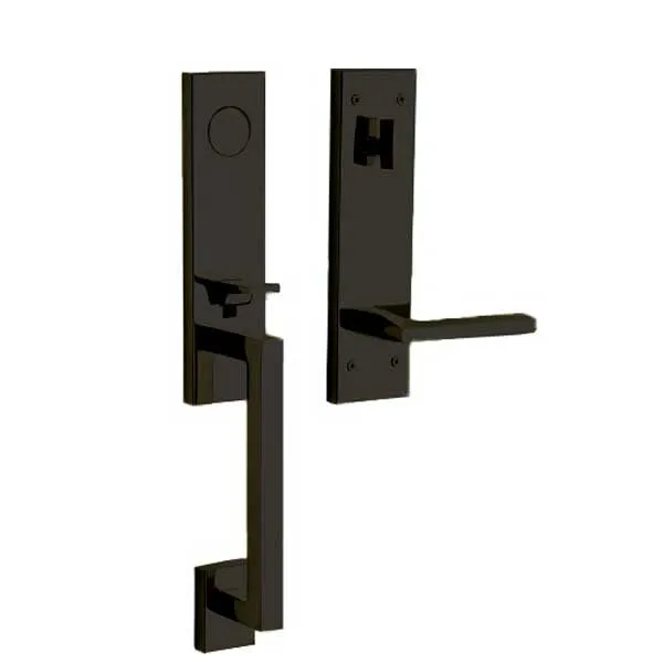 Baldwin Estate - 85391.LFD - Minneapolis 3/4 Escutcheon Handleset - Full Dummy - 190 - Satin Black - Grade 2 - LH