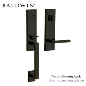 Baldwin Estate - 85391.LFD - Minneapolis 3/4 Escutcheon Handleset - Full Dummy - 190 - Satin Black - Grade 2 - LH