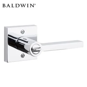 Baldwin Reserve - EN.SQU.CSR - Contemporary Square Lever Set - Square Rose - 260 - Polished Chrome - Entrance - Grade 2 - RH