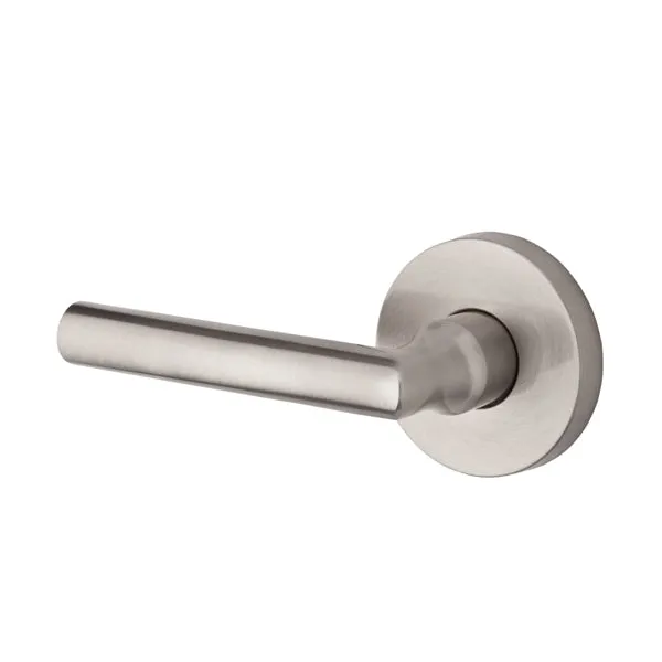 Baldwin Reserve - PS.TUB.CRR - Tubular Lever Set - Contemporary Round Rose - 150 - Satin Nickel - Passage - Grade 2 - LH