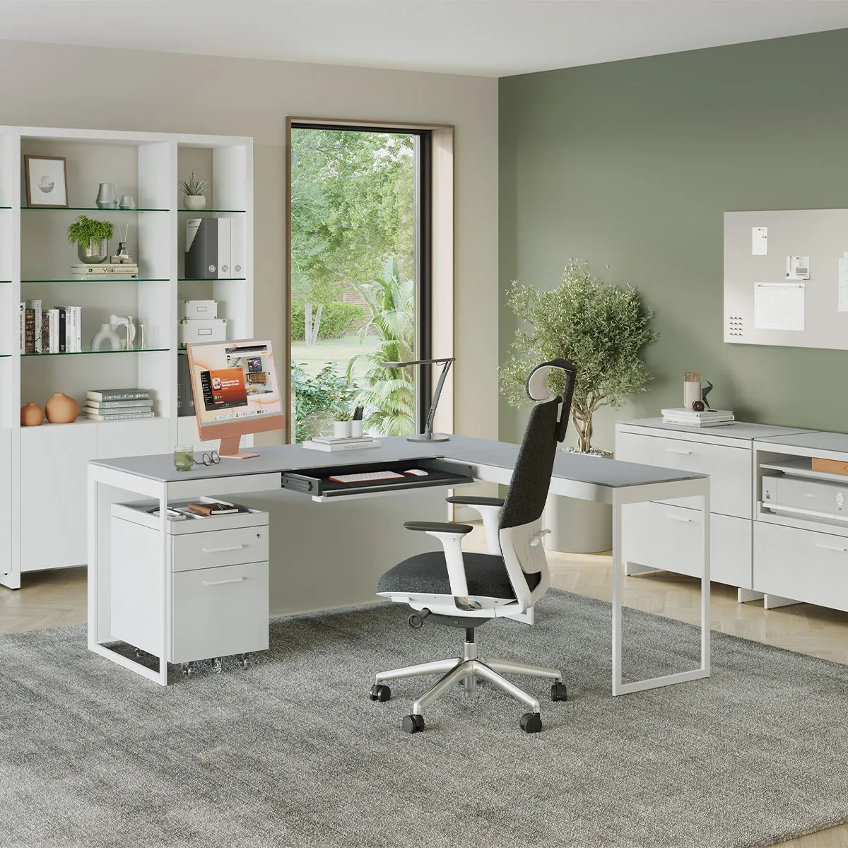 BDI Coda 3522 Ergonomic Task Chair with High-Performance Mesh Fabric (Oyster & Grey)