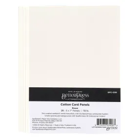Bisque A7 BetterPress Cotton Card Panels {25pk}