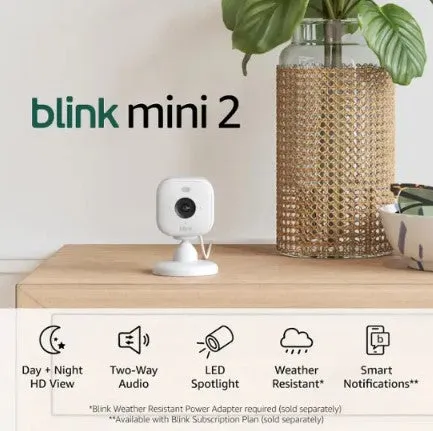 Blink Mini 2 Indoor/Outdoor 1080p Plug-In Security Camera