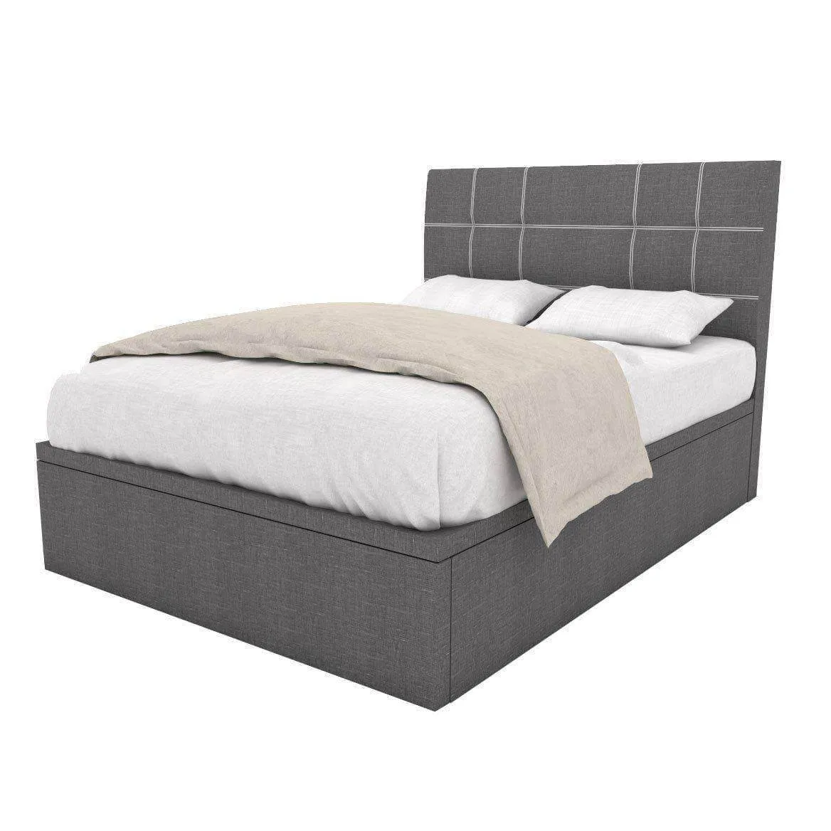 Boris Storage Bed Frame (Water Repellent)   Honey Advanced Active 10 Inch Pocketed Spring Mattress