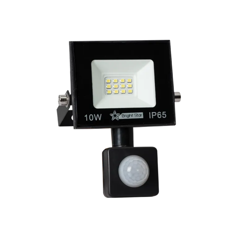Bright Star Lighting FL031 BLACK LED Die Cast Aluminium with Tempered Glass Lens and PIR Sensor