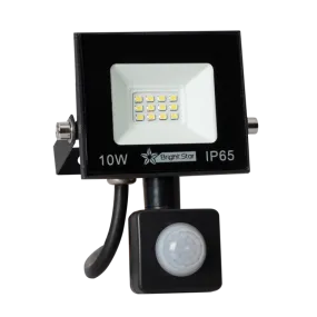 Bright Star Lighting FL074 BLACK Die Cast Aluminium with Tempered Glass Lens and PIR Sensor