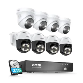 C296/C225/C182 4K Security Camera System   4K 8CH PoE NVR   2TB Hard Drive