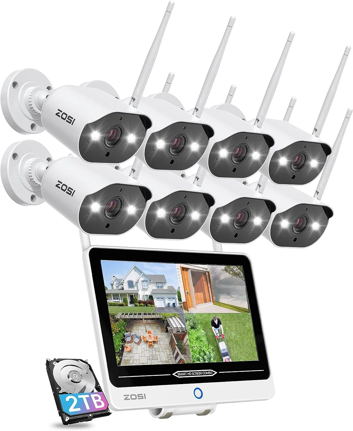 C302 3MP WiFi Security System   12.5 inch LCD Monitor   Up To 8TB
