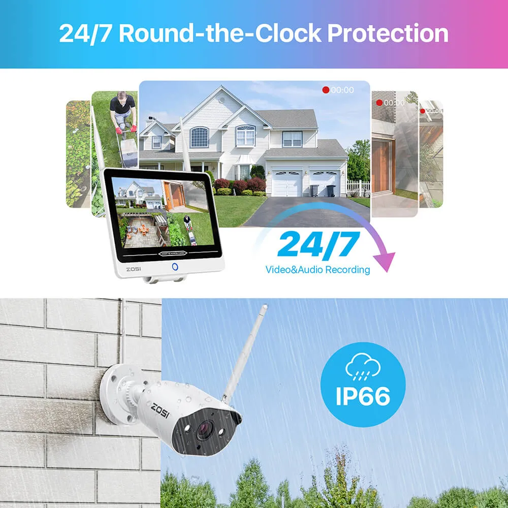 C302 3MP WiFi Security System   12.5 inch LCD Monitor   Up To 8TB