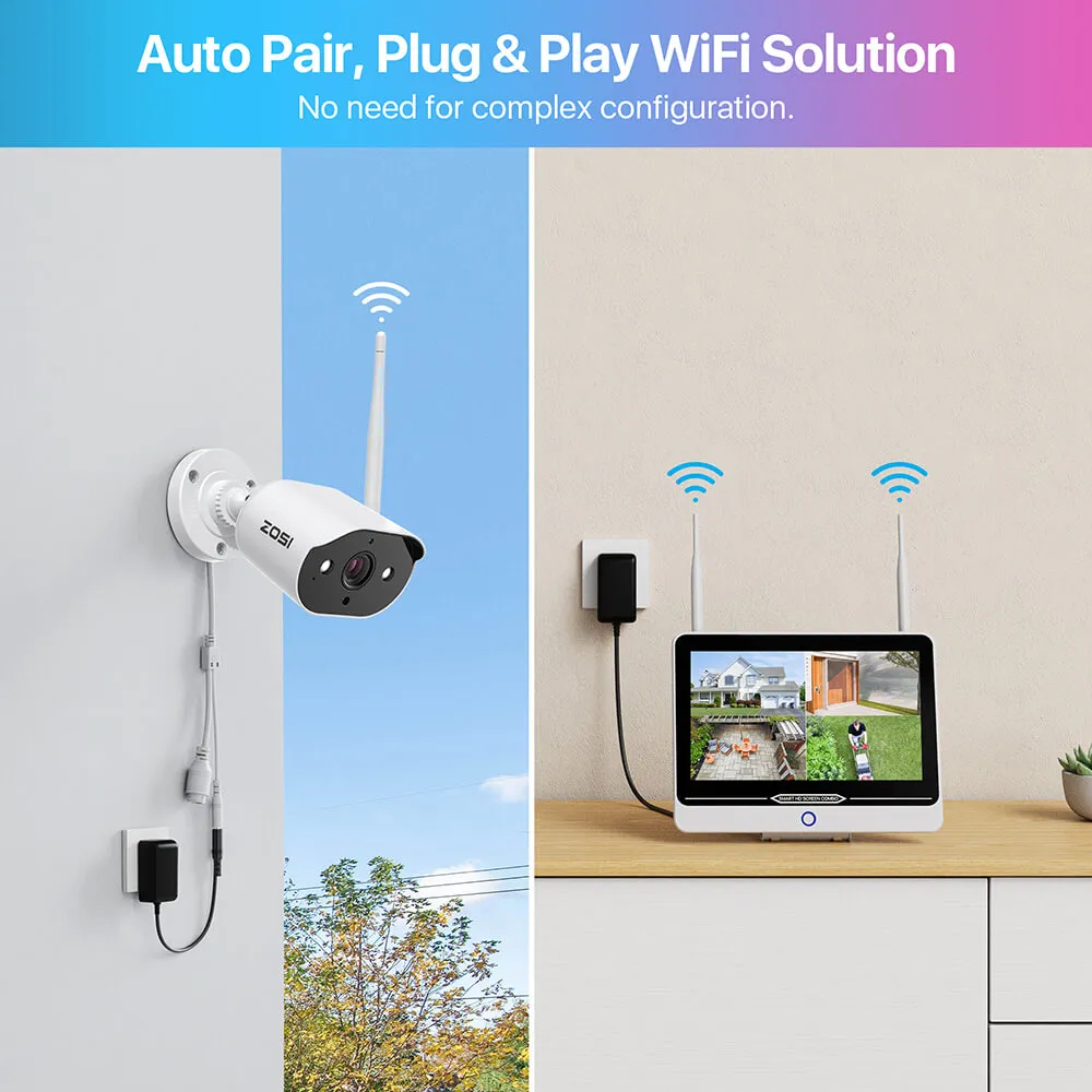 C302 3MP WiFi Security System   12.5 inch LCD Monitor   Up To 8TB