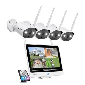 C302 3MP WiFi Security System   12.5 inch LCD Monitor   Up To 8TB