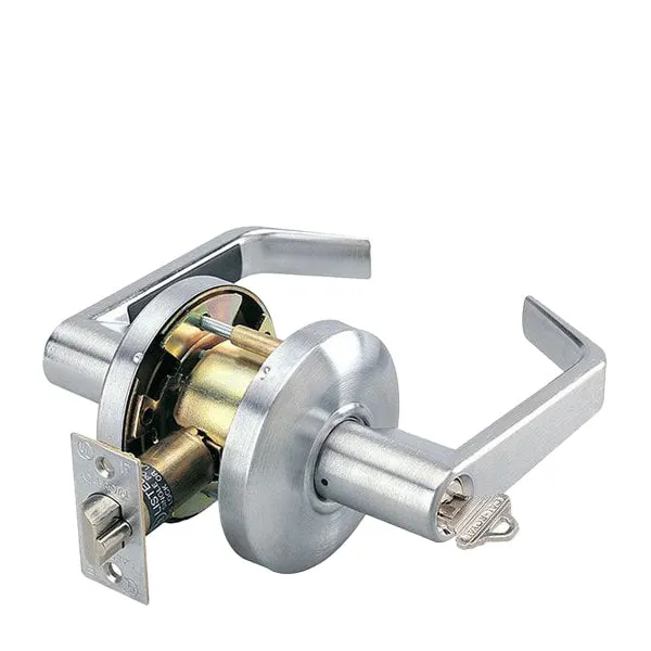 Cal-Royal - SL03 - Cylindrical Leverset - Classroom Function - 2 3/4" Backset - Satin Chrome - Grade 2