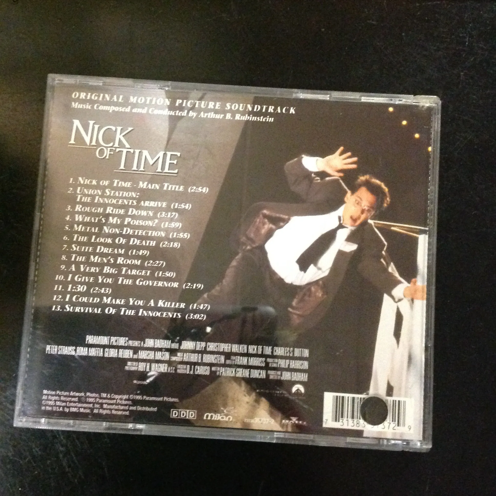 CD Motion Picture Movie Soundtrack Nick Of Time Johnny Depp 73138 35737-2  Arthur B. Rubinstein