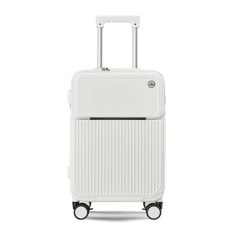 Clownfish Popstar Series Trolley Bags for Travel | Suitcase for Travel | Cabin Trolley Bags | Luggage Bags | 36 litres | White