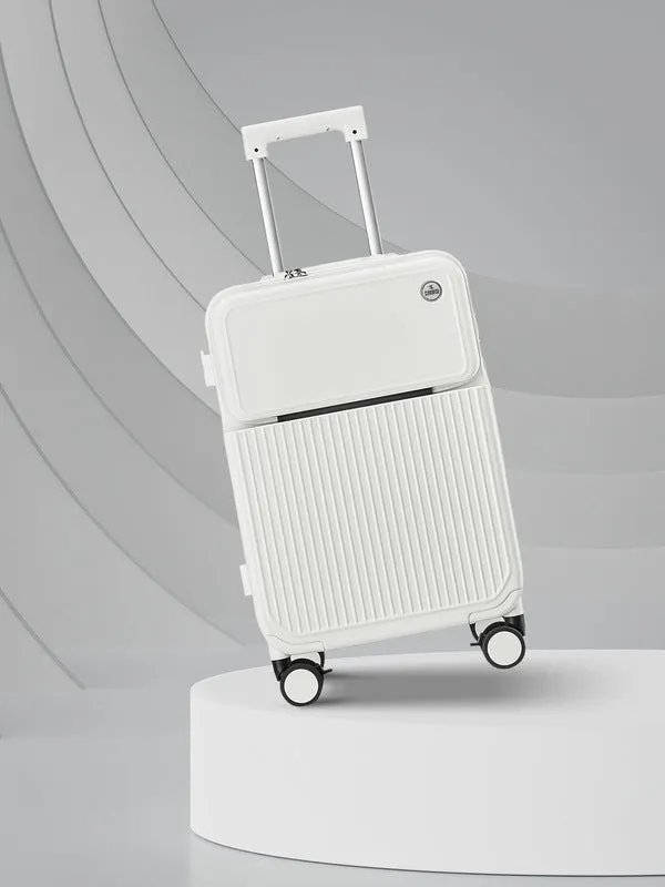 Clownfish Popstar Series Trolley Bags for Travel | Suitcase for Travel | Cabin Trolley Bags | Luggage Bags | 36 litres | White
