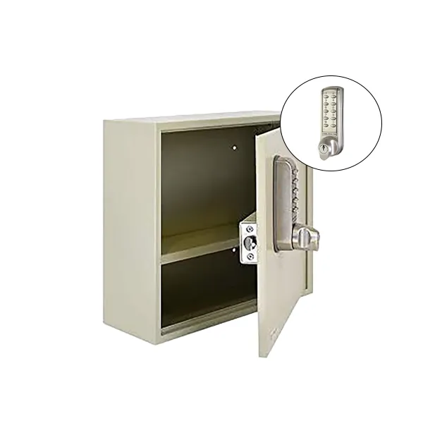 CodeLocks - Storage Cabinet with Removable Shelf w/ CL2255 - Brushed Steel - Electronic Lock - Tubular Mortise Latch - Optional Lock Prep - Optional Size