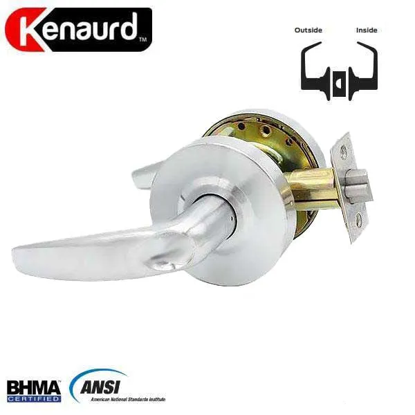Commercial Lever Set Handle - Contemporary Design - 2-3/4” Standard Backset - Satin Chrome - Passage - Grade 2