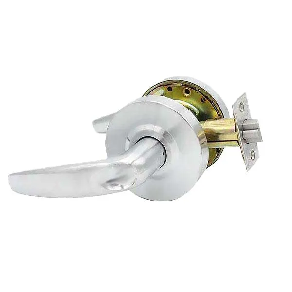 Commercial Lever Set Handle - Contemporary Design - 2-3/4” Standard Backset - Satin Chrome - Passage - Grade 2