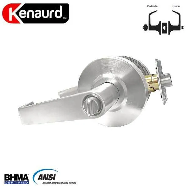 Commercial Lever Set Handle - Grade 2 & Key Controlled KIK Cylinder - 06 Keyway - Entrance / Storeroom - Silver (BUNDLE)