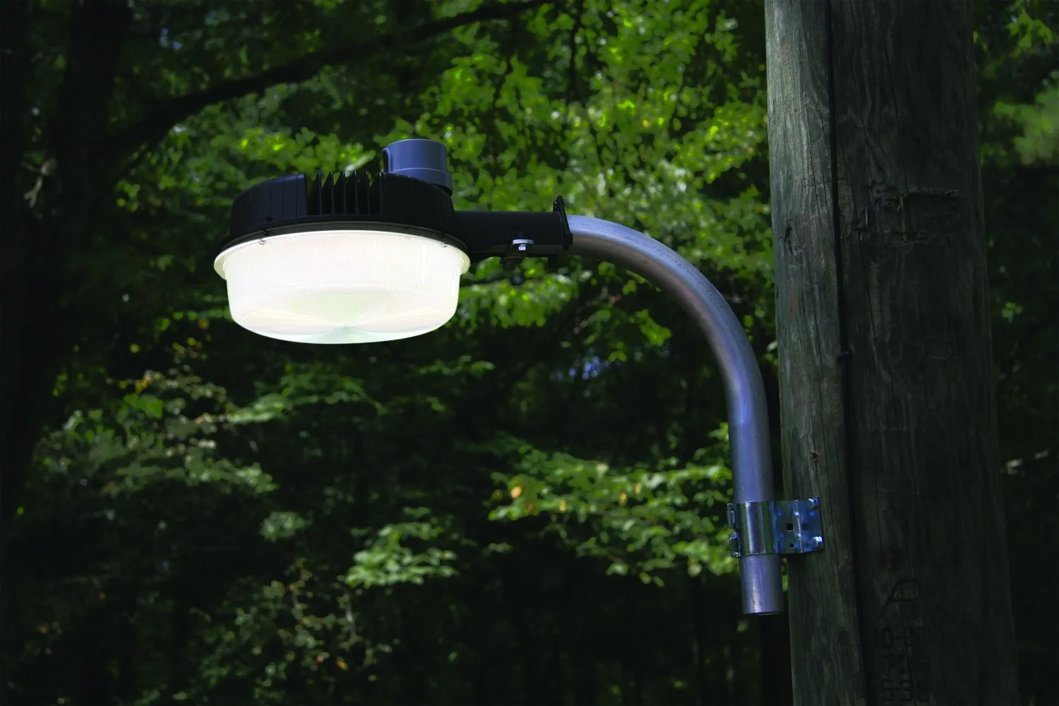 Cooper Lighting AL2050LPCBZ 42 Watt LED Area Barn Light w/ Photo Control 5000K (with Arm)