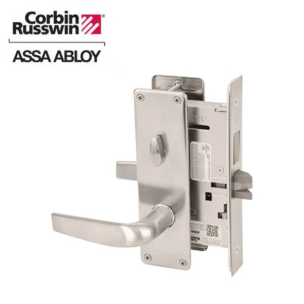 Corbin Russwin - ML2030 - Mechanical Mortise Lock - Privacy Bedroom or Bathroom - CSM Trim - Satin Stainless Steel - Grade 1